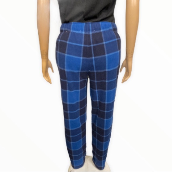 Goodfellows Pajama pants Buffalo Plaid Plush fleece blue black size Medium - Picture 9 of 15